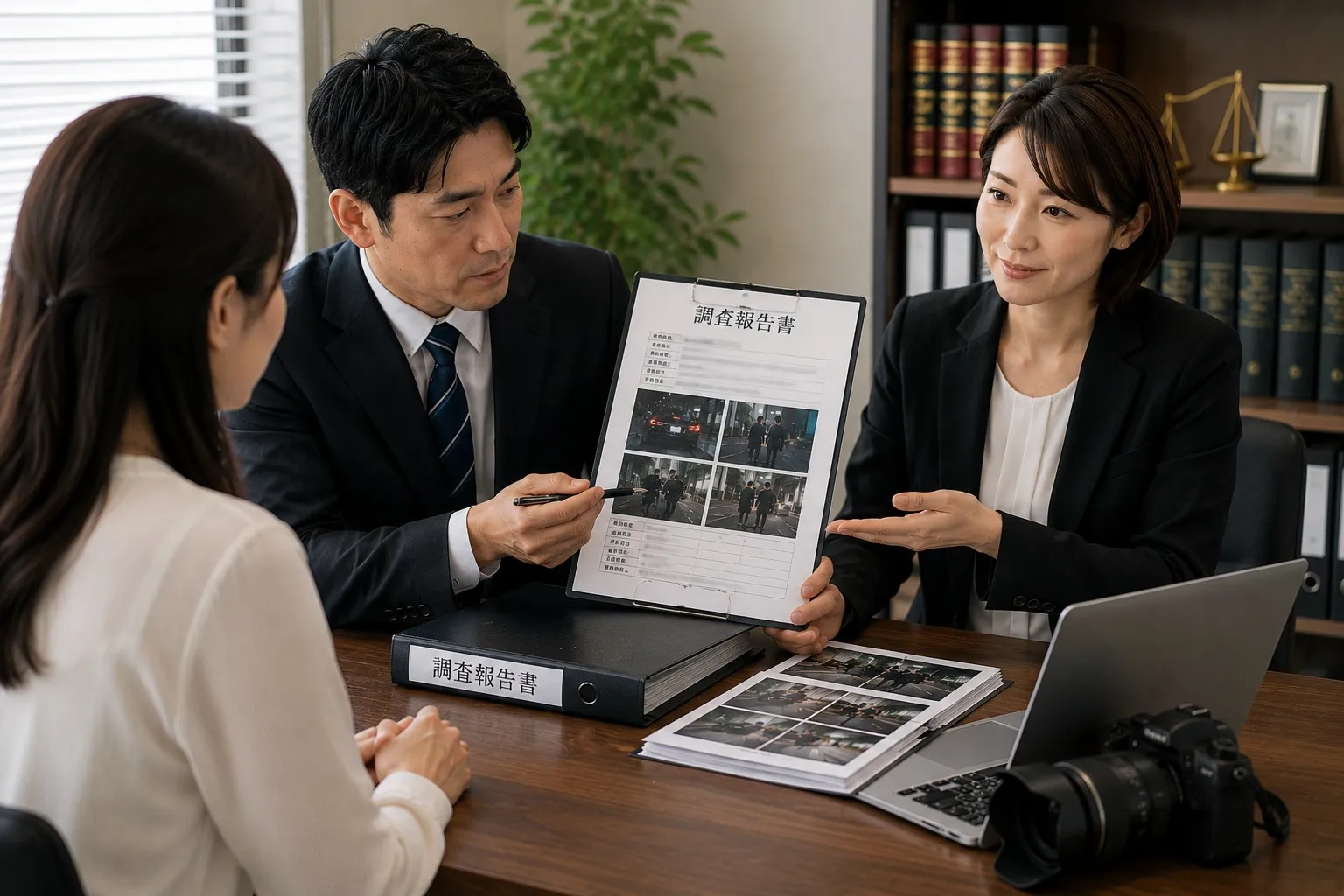 浮気調査の報告書提出｜裁判で使える証拠報告書